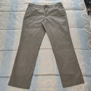 Khakis & Co. army green cotton pants, VG used condition, size 14